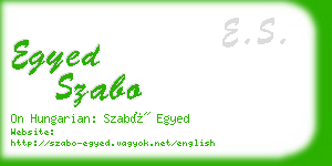 egyed szabo business card